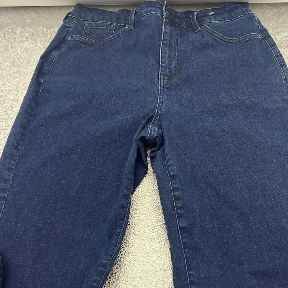 Curves 360 by NYDJ size 12 dark wash high rise straight leg jeans